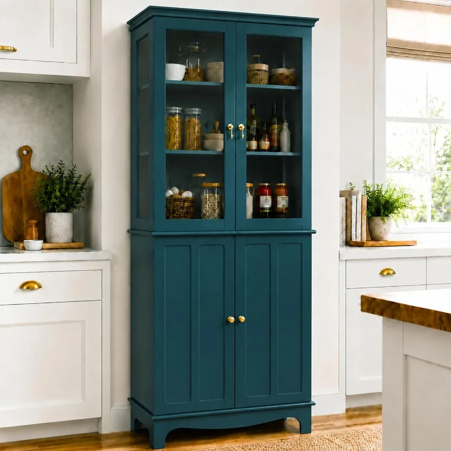 Kitchen - 72 Armoire chinoise pour salle à