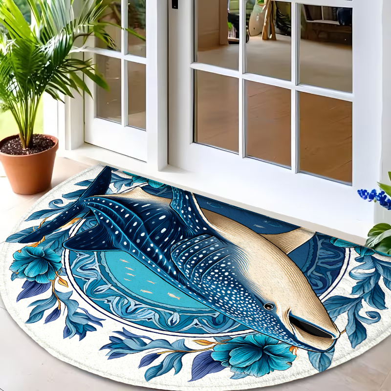 Bath - Tapis d'entrée commercial ovale avec motif