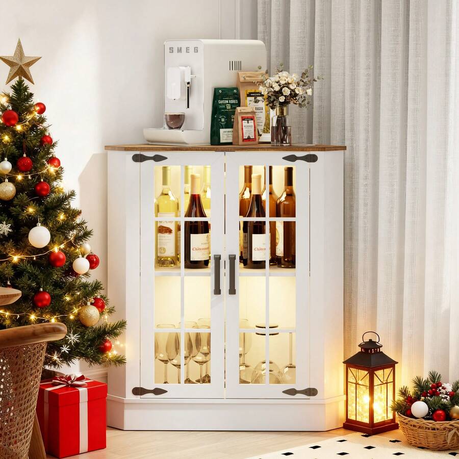 Lighting - Meuble de style rustique avec éclairage