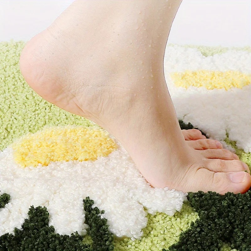 Quick Dry Diatomite Bath Mat - Tapis de bain floral antidérapant VIKAMA,