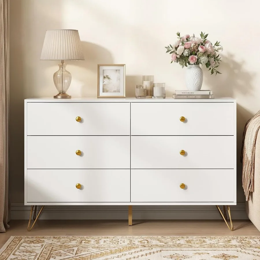 Commode blanche à 6 tiroirs po - Storage & Organization avis et prix