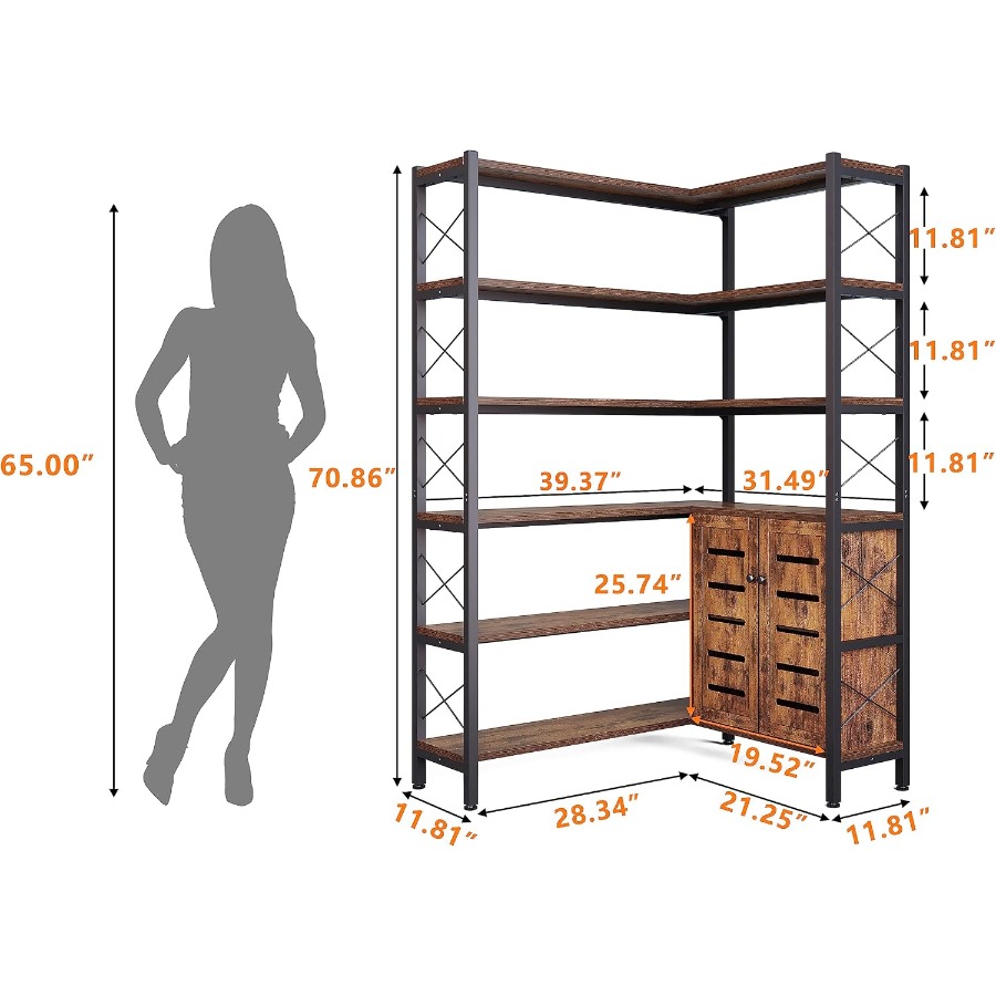 Bibliothèque d'angle à 6 étagè - Storage & Organization avis et prix