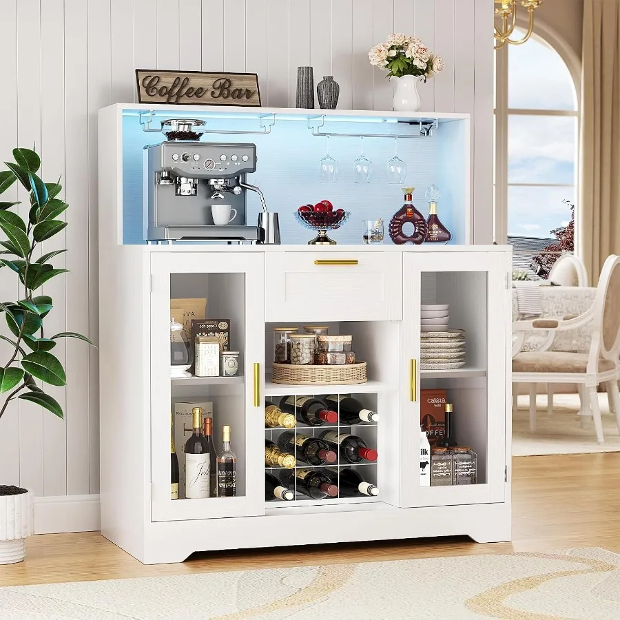 Meuble de bar à café avec écla - Storage & Organization avis et prix