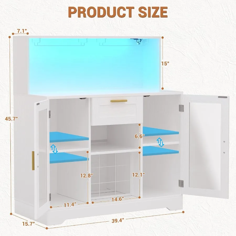 Meuble de bar à café avec écla - Storage & Organization avis et prix