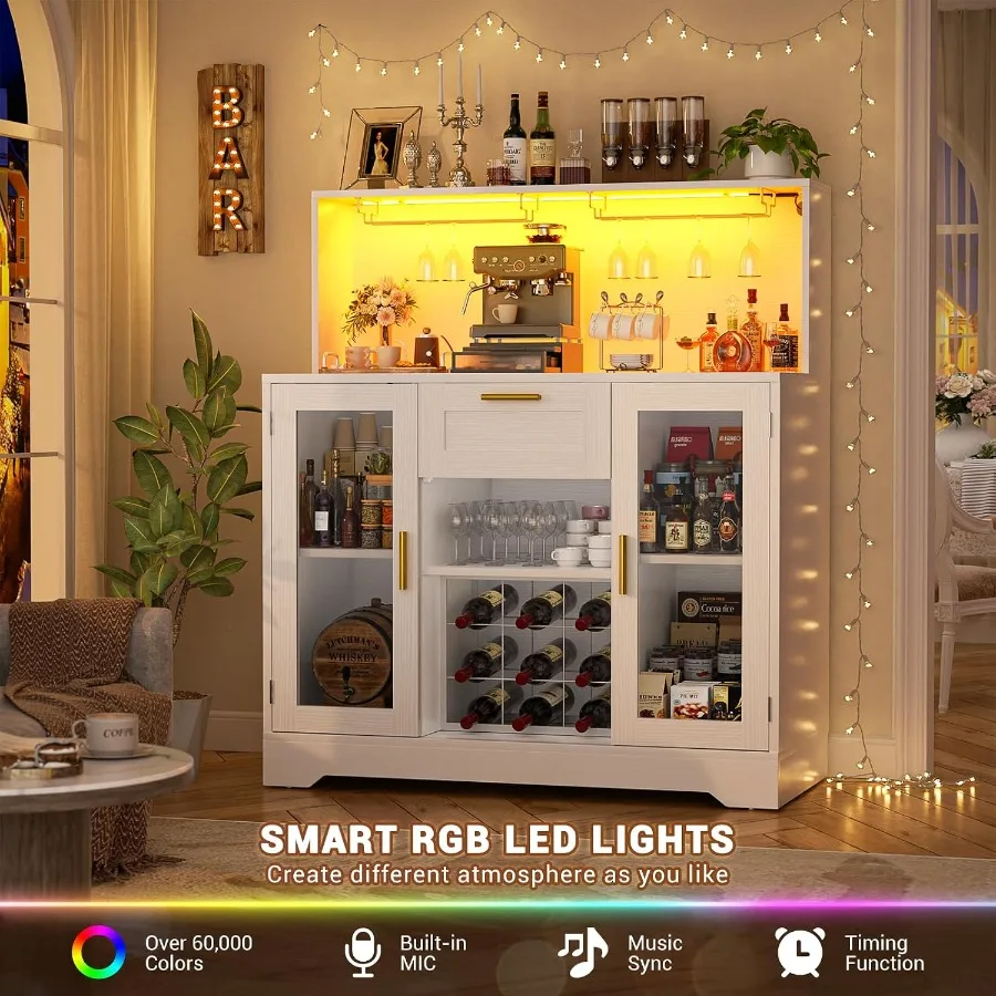 Meuble de bar à café avec écla - Storage & Organization avis et prix