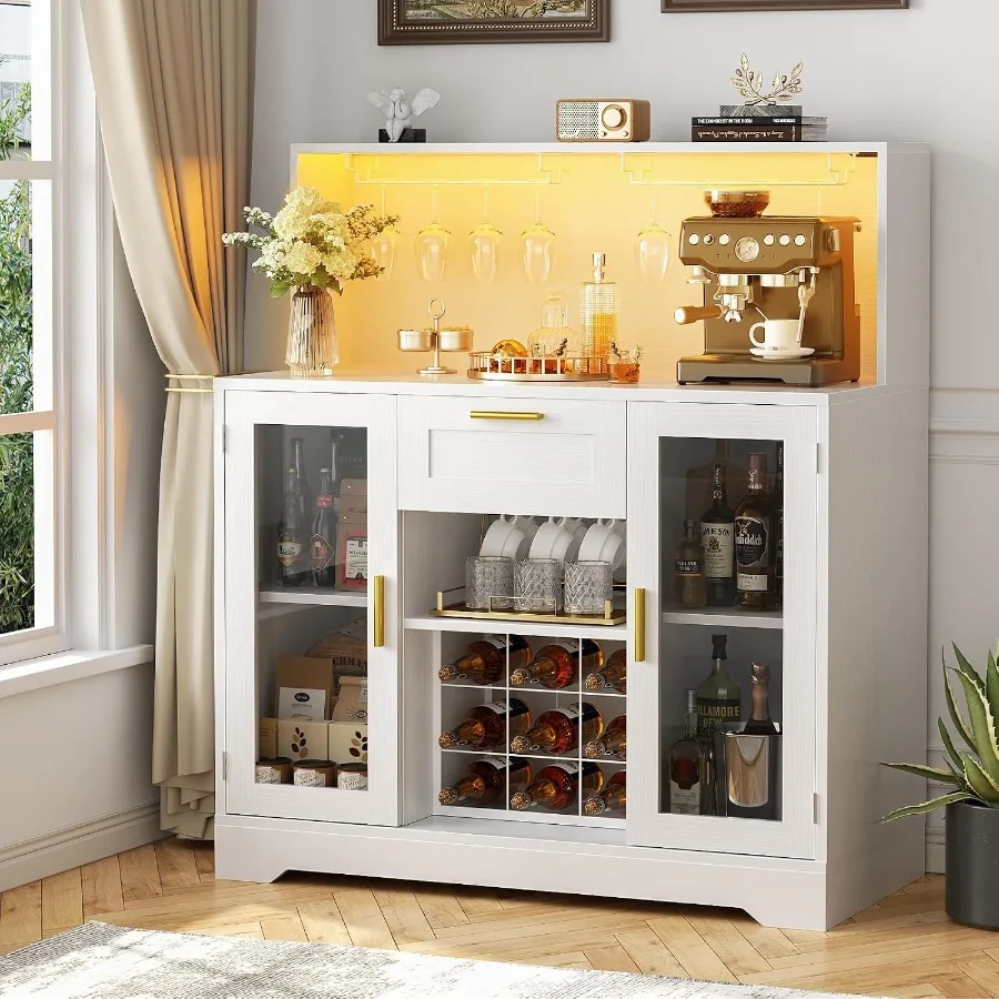 Meuble de bar à café avec écla - Storage & Organization avis et prix